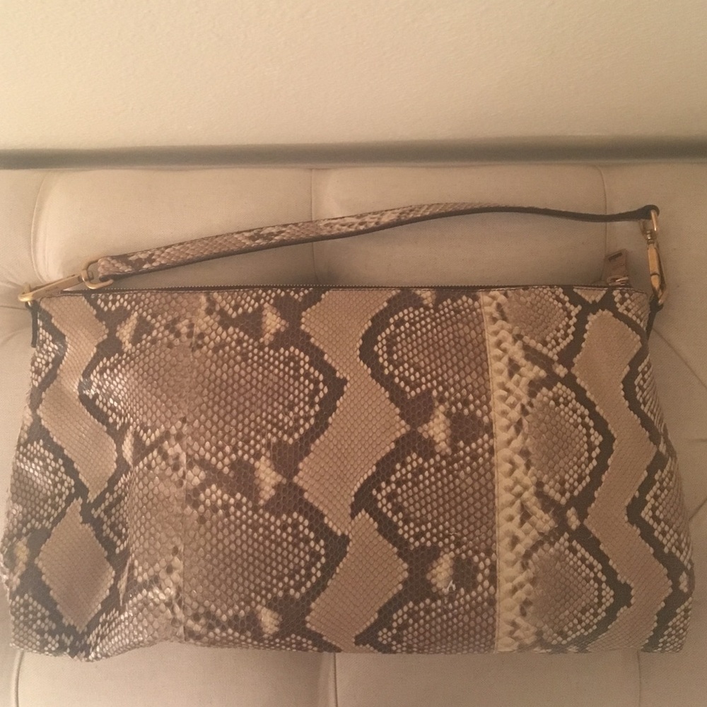 Prada Snakeskin Pattern Clutch - Brown and Black - Picture 3 of 4